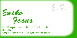 eniko fesus business card